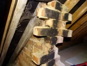 Loose brickwork in loft
