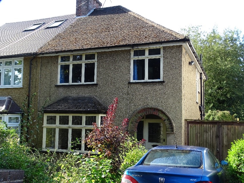 3 Bedroomed, Semi Detached, St Albans 1930's in need of modernisation and structural repair.